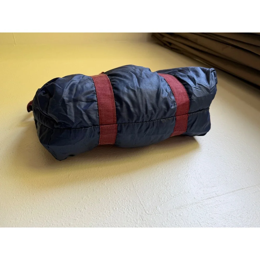 Pierre Cardin Vintage Navy Blue Ripstop Nylon Duffel Bag Weekender Travel Bag